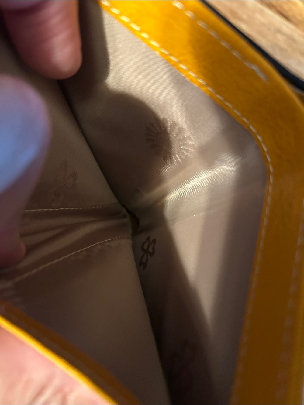 Anne Klein Yellow Leather Snap Card Holder - Picture 4 of 10